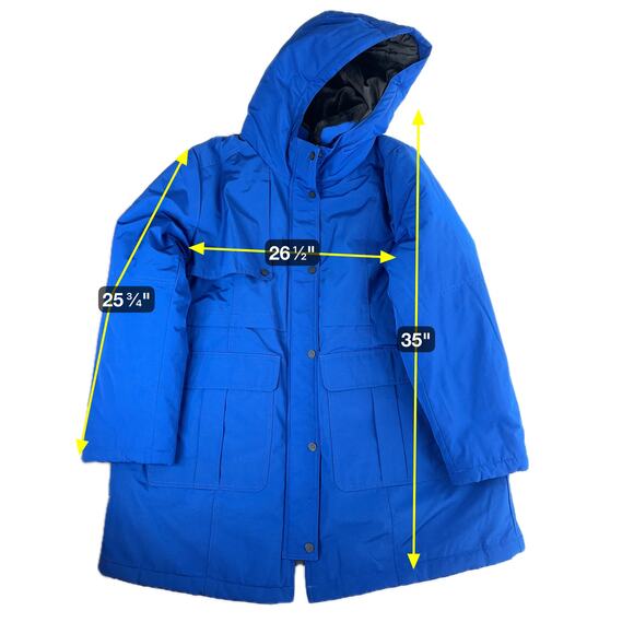 Fleet Street Storm Weight Puffer Coat Cobalt Blue Womens Plus Size 2X Hooded - Picture 12 of 13